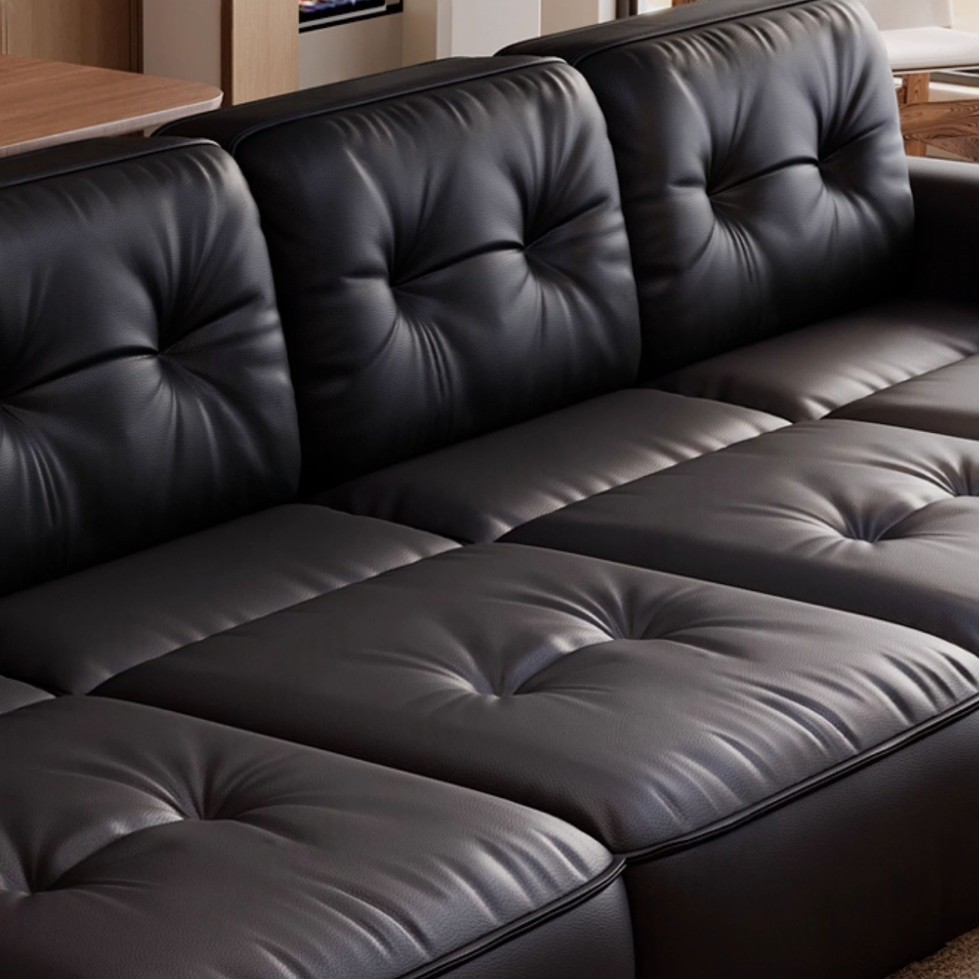 Onyx Leather Electric Recliner Sofa Bed