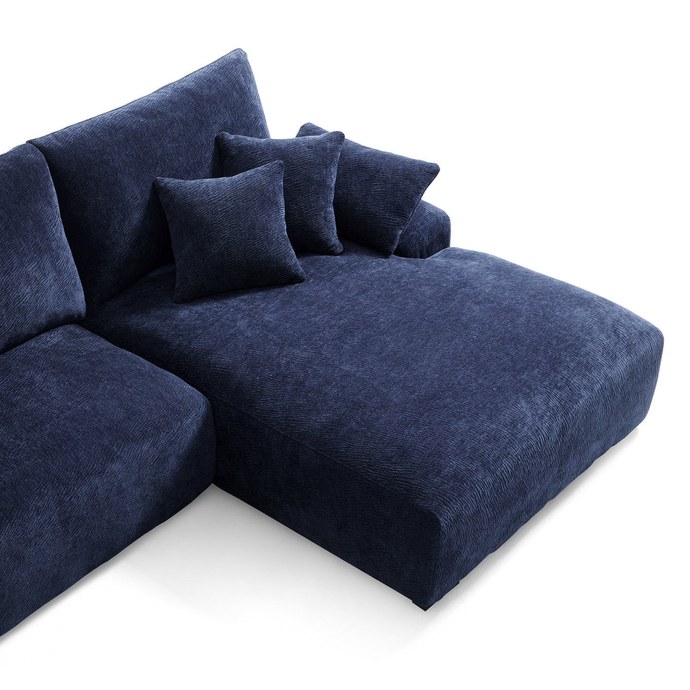 The Empress Green U Shaped Sectional-Navy Blue