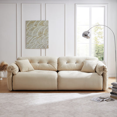 Butter Tufted Sofa-Khaki