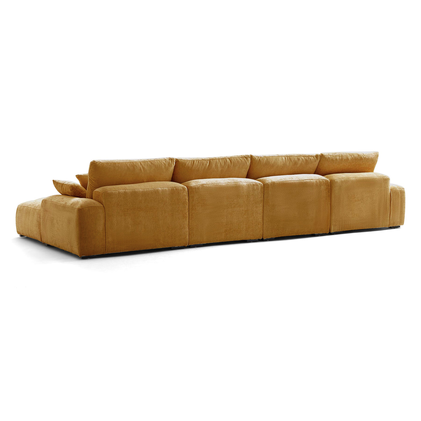 The Empress Yellow U Shaped Sectional-Yellow-161.4"