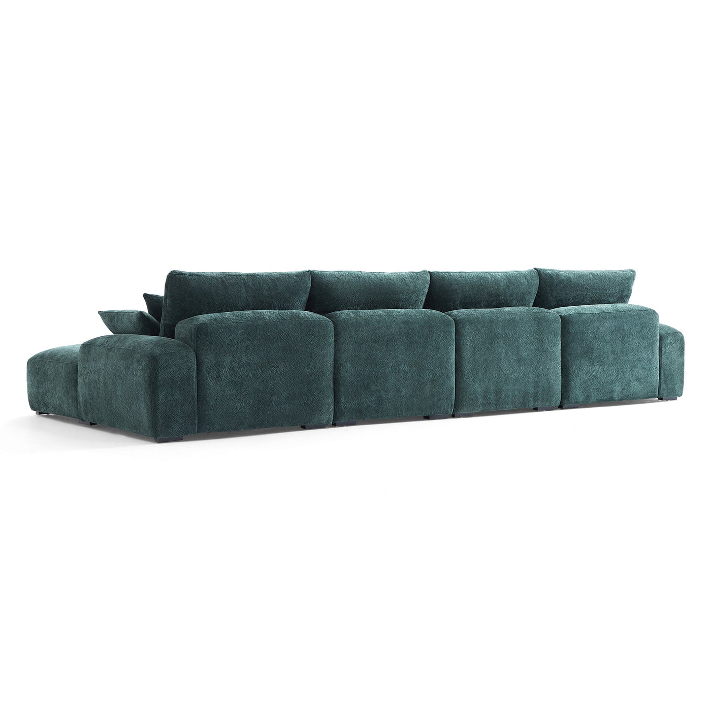 The Empress Navy Blue U Shaped Sectional-Green-161.4"