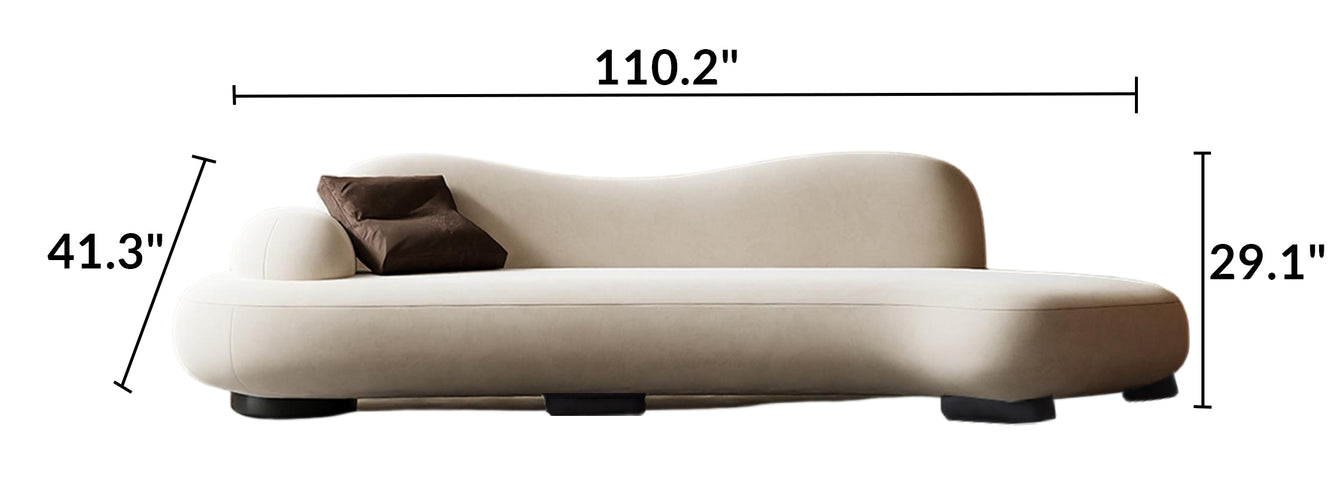 Velvet Curved Sectional Sofa