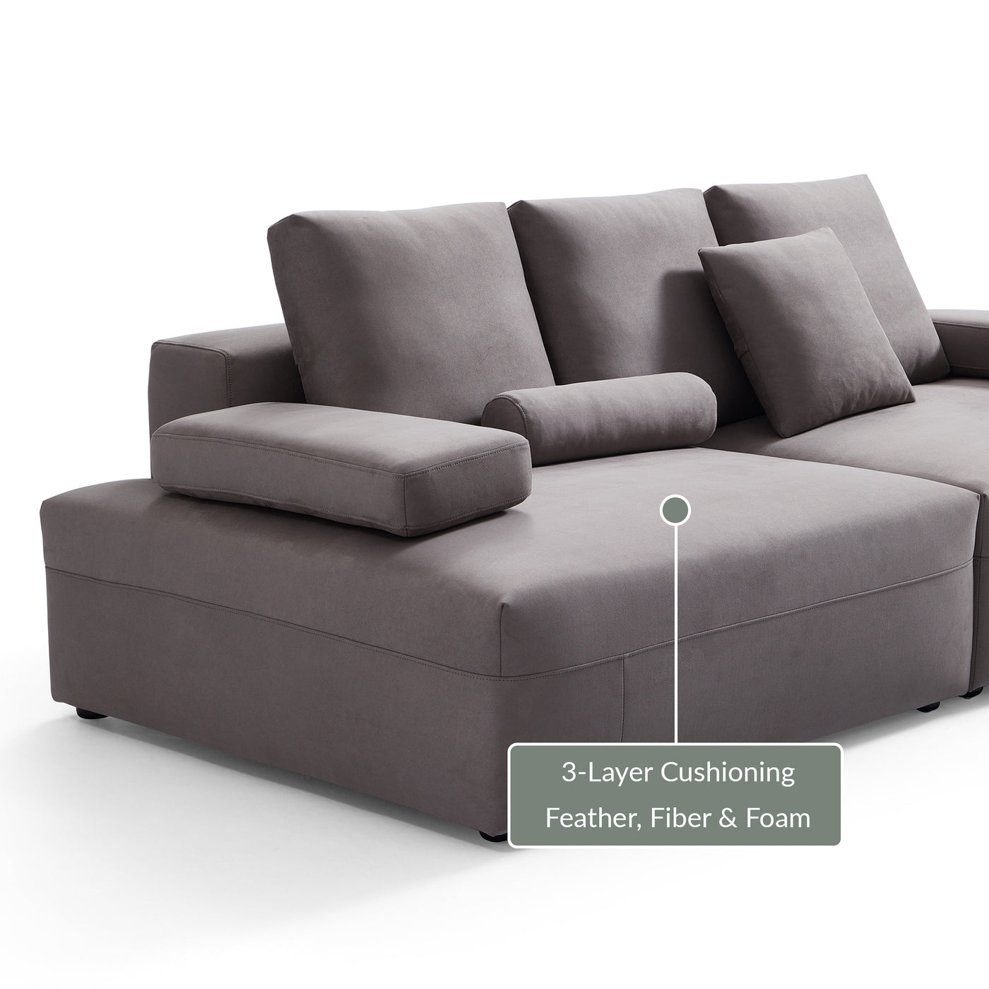 Composition Wabi Sabi Gray Sofa-Gray