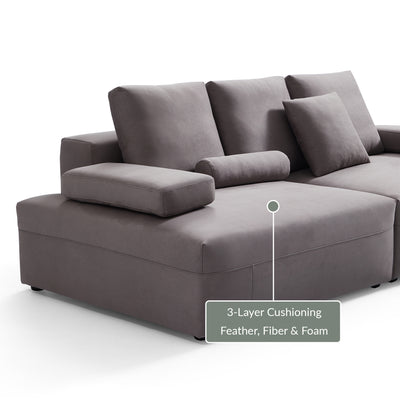 Composition Wabi Sabi Gray Sofa-Gray