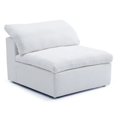 Tender Wabi Sabi U Shaped White Sectional Sofa-White