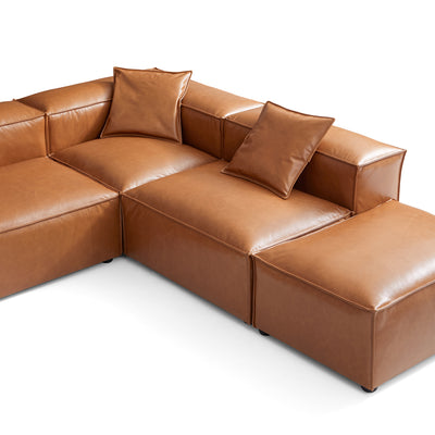 Benthe Modular Tan Open End Sectional Sofa-Tan