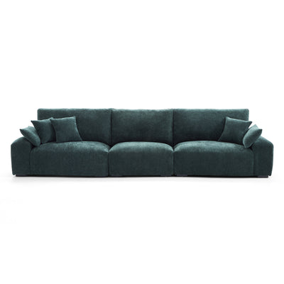 The Empress Green Sofa-Green-141.7"