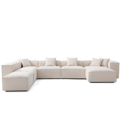 Freedom Modular Khaki Open End Sectional Sofa-Khaki-181.1"-High