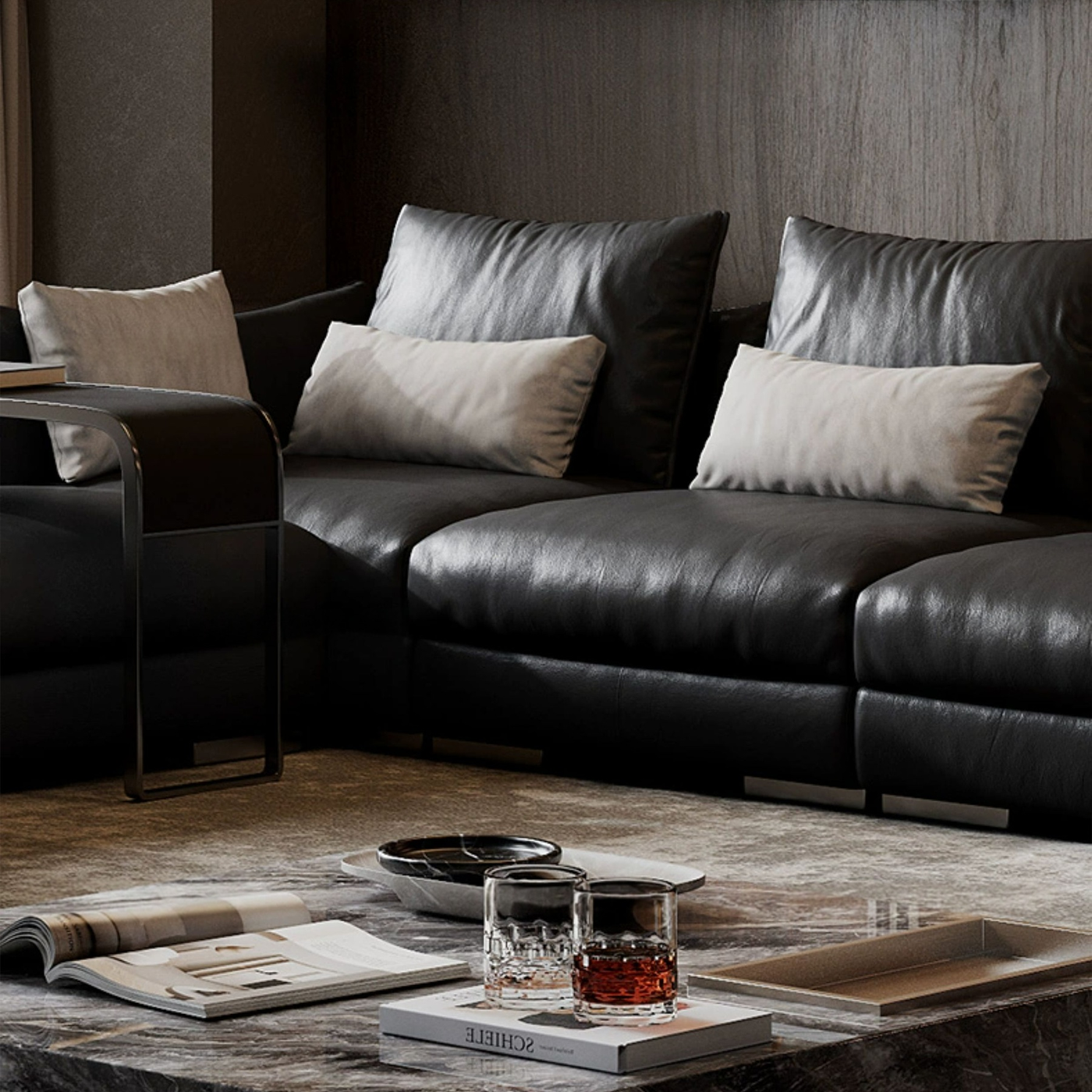 Lennox Plush Leather Sofa