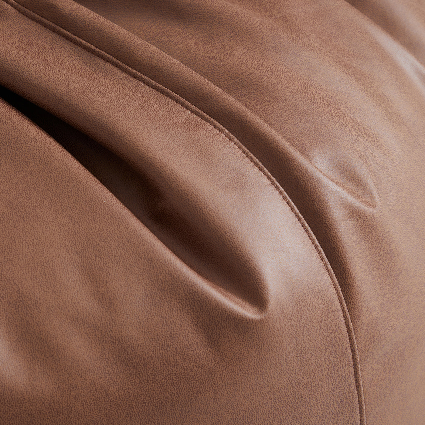 Litton Gray Leathaire Bean Bag-Brown