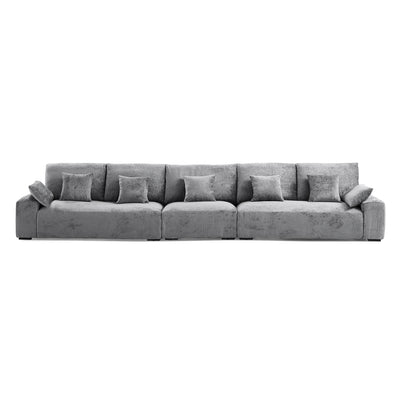 The Empress Beige Sofa Set-Gray-175.6"