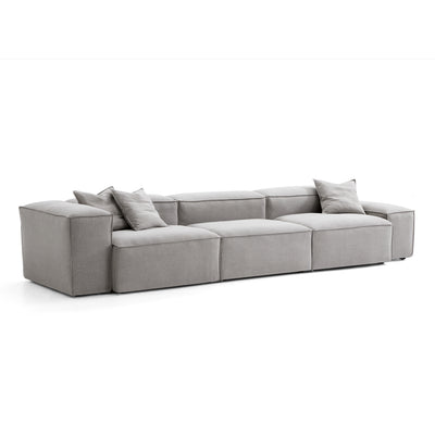 Freedom Modular Sectional Sofa-New Gray-143.7"-Low & High