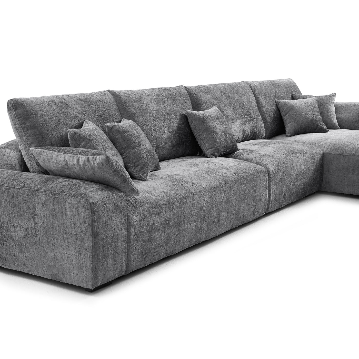 The Empress Beige Sectional-Gray