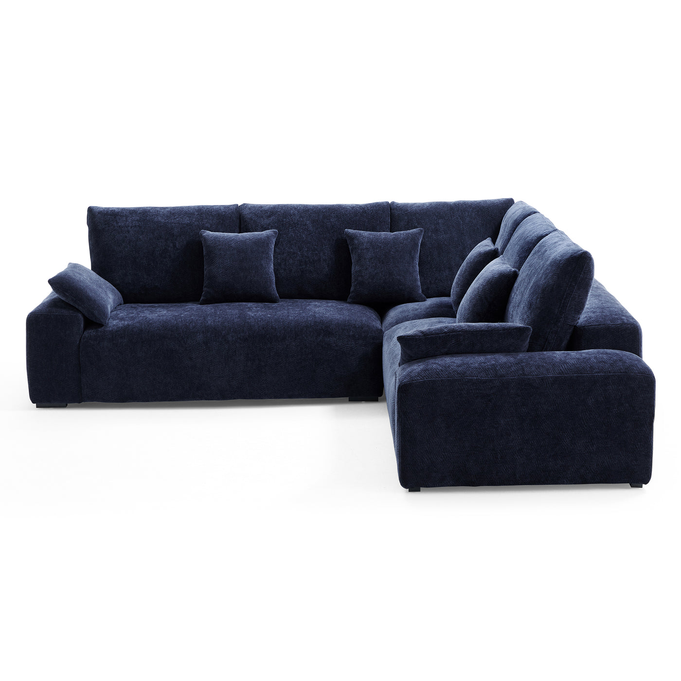 The Empress Navy Blue Corner Sectional-Navy Blue-109.5"