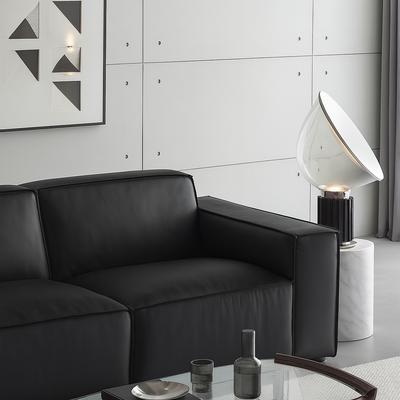 Kendall Italian Top Grain Leather Sofa-Black