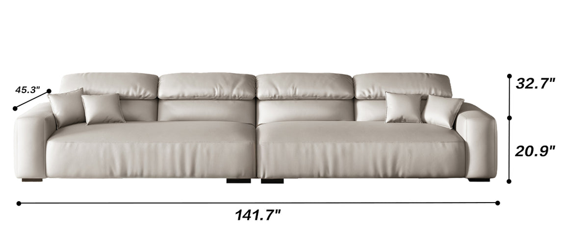 Chestnut Tan Leather Sofa