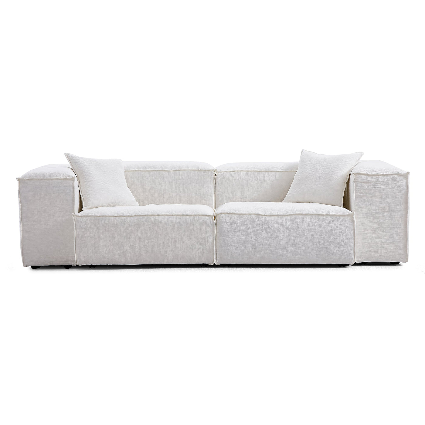 Freedom Modular Gray Sofa-White-High-106.3″