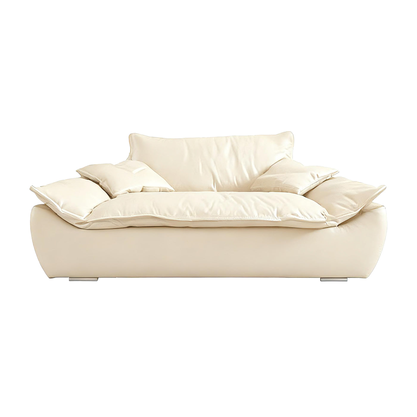 Raisa Vintage Leather Sailboat Sofa-Beige