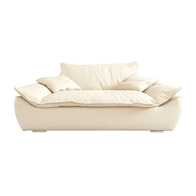 Raisa Vintage Leather Sailboat Sofa-Beige