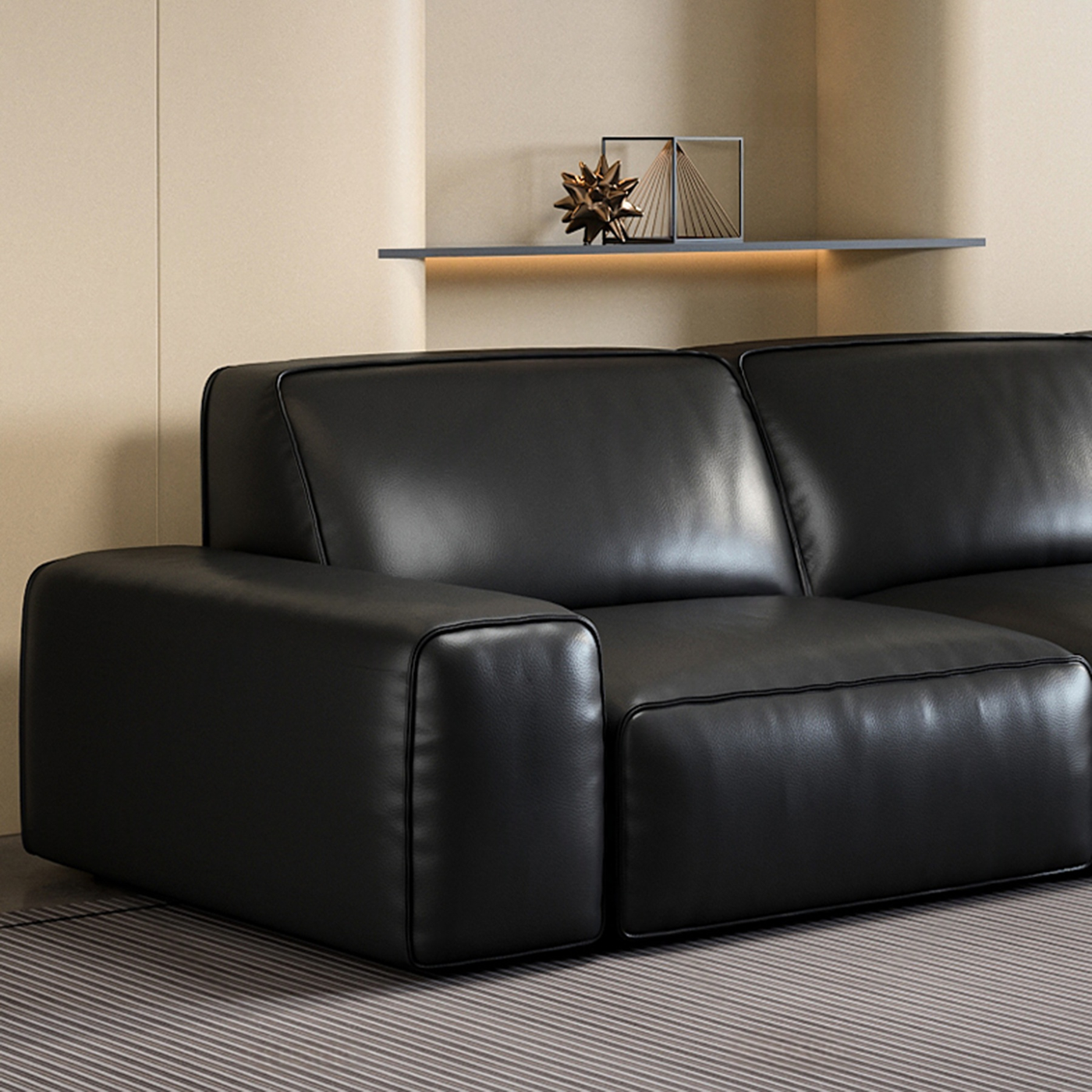 Domus Leather Power Sleeper Sofa
