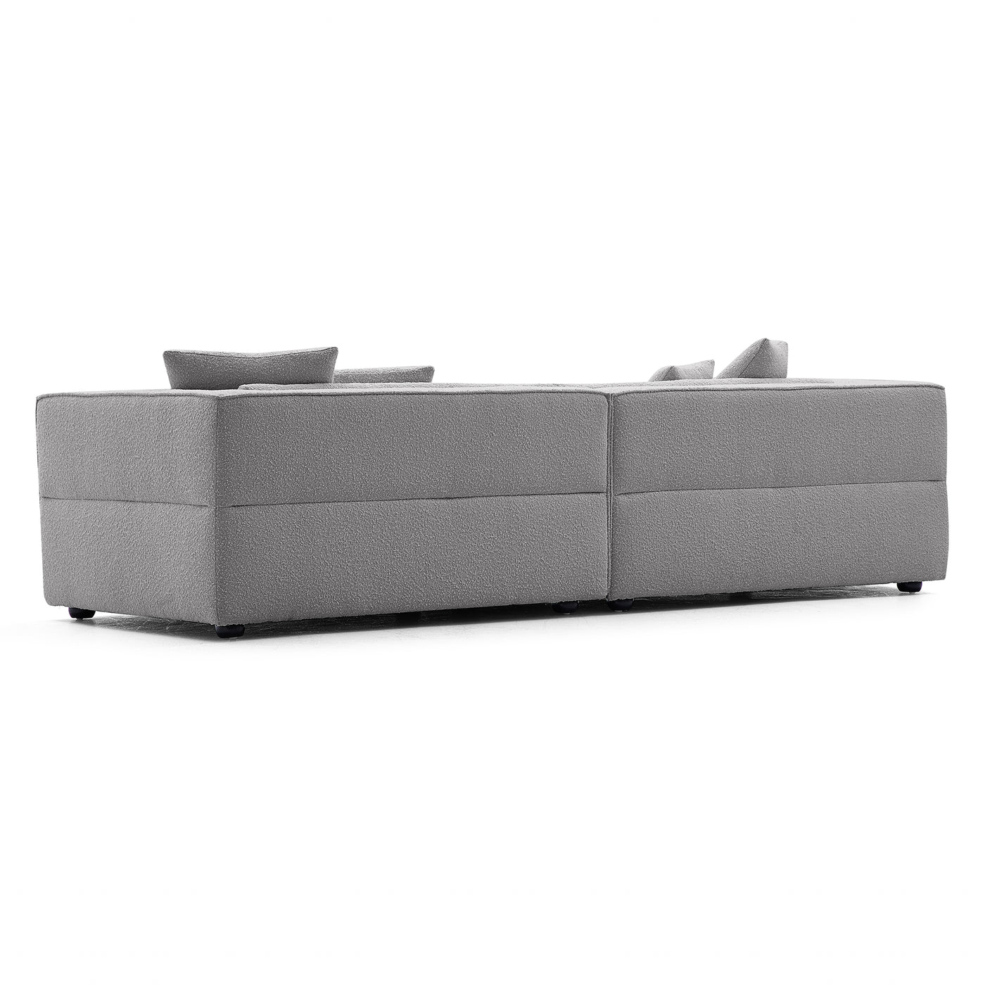 Nordic Modern Creamy Sofa-Gray-4 Seater 103.1"