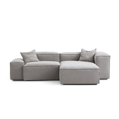 Freedom Modular Sectional Sofa-New Gray-106.3"-Low & High