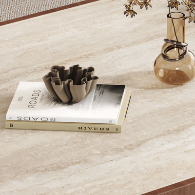 Flutter Walnut Coffee Table Set