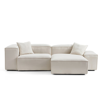 Freedom Modular Sectional Sofa-Beige-106.3"-Low & High