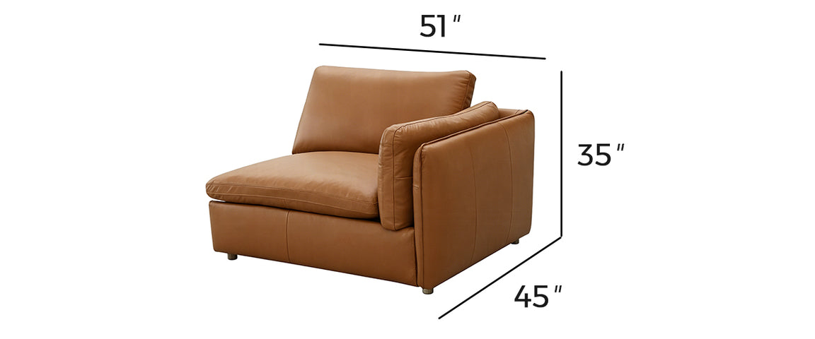 Relax Leather Modular Corner Sectional Sofa