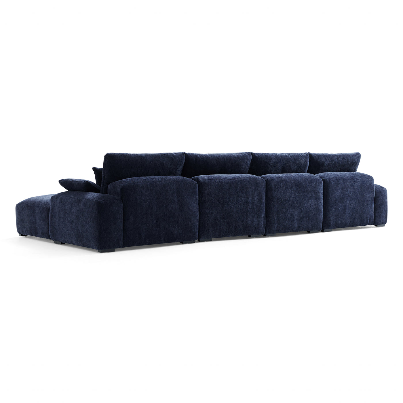 The Empress Green U Shaped Sectional-Navy Blue-161.4"