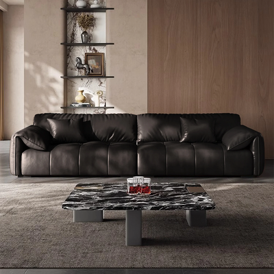 Anorea Brown Contemporary Minimalist Sofa