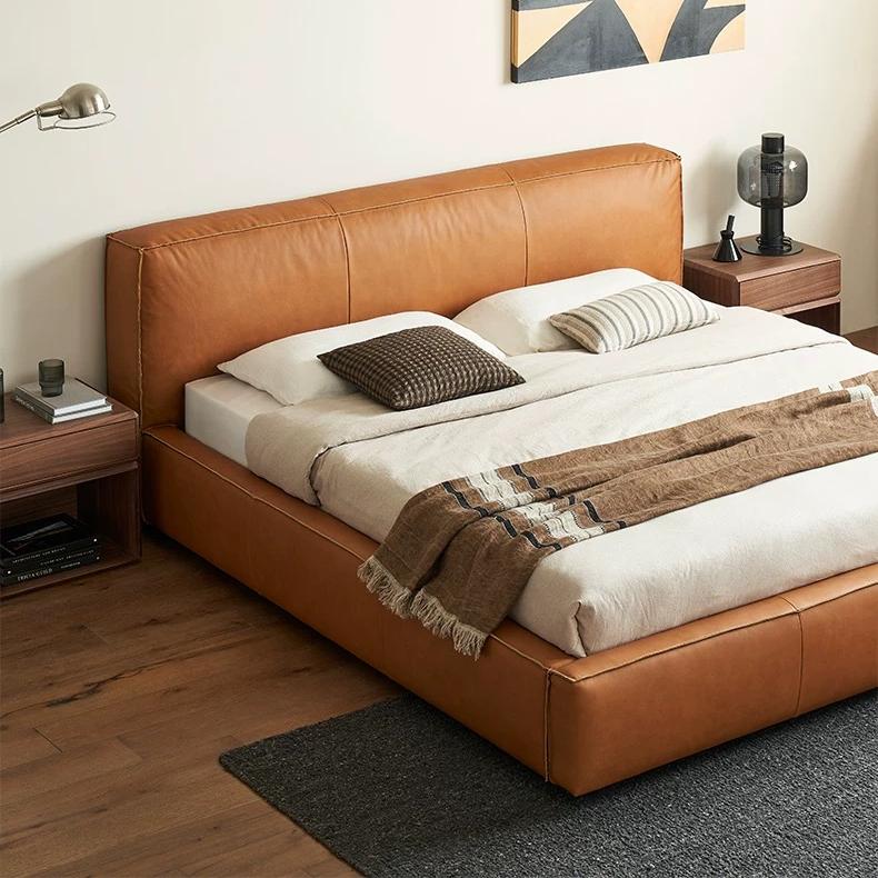 Cinnamon Leather Bed-Tan