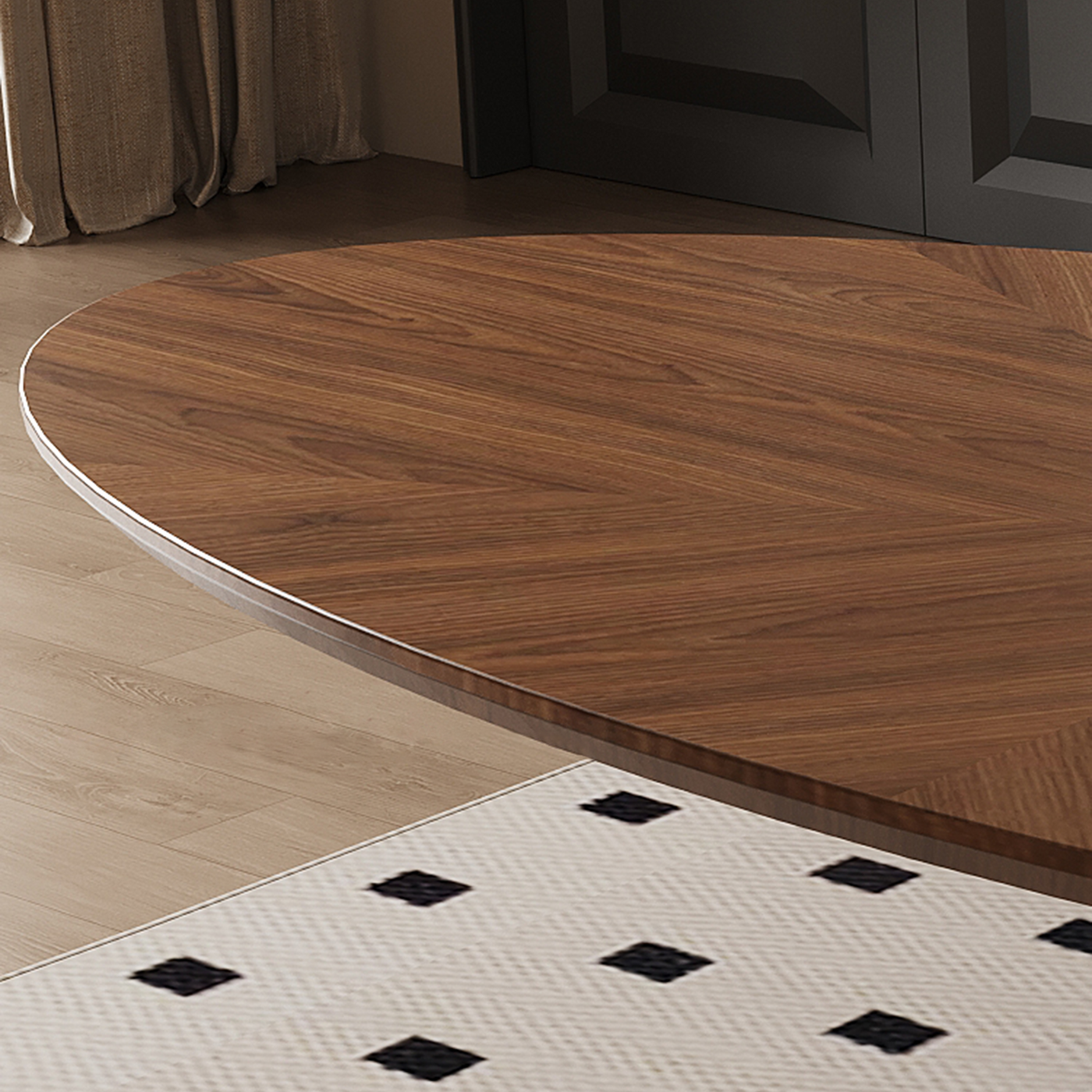 Apex Walnut Ellipse Dining Table