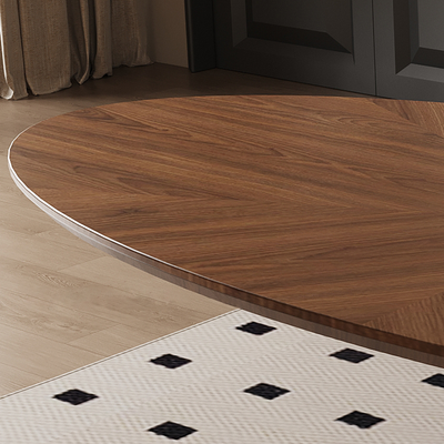 Apex Walnut Ellipse Dining Table