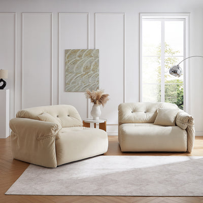 Butter Tufted Sofa-Khaki