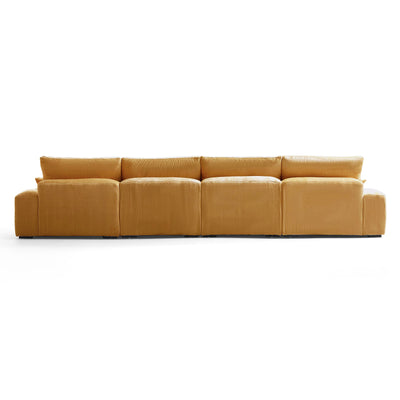 The Empress Yellow U Shaped Sectional-Yellow-161.4"