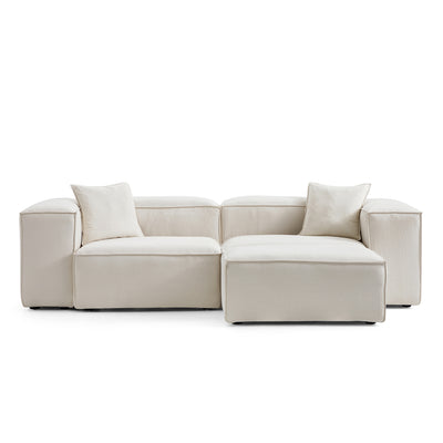 Freedom Modular Sofa with Ottoman-Beige-106.3"-High