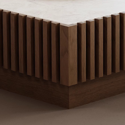 Tabor Mid Century Walnut Coffee Table Set-35.4″ & 20.4″