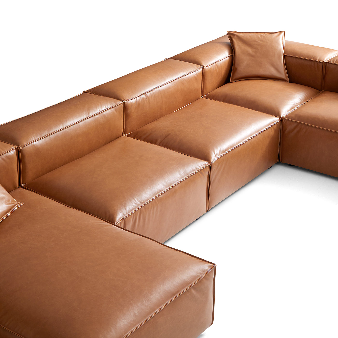 Benthe Modular Tan Open End Sectional Sofa-Tan