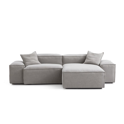 Freedom Modular Sectional Sofa-New Gray-106.3"-Low