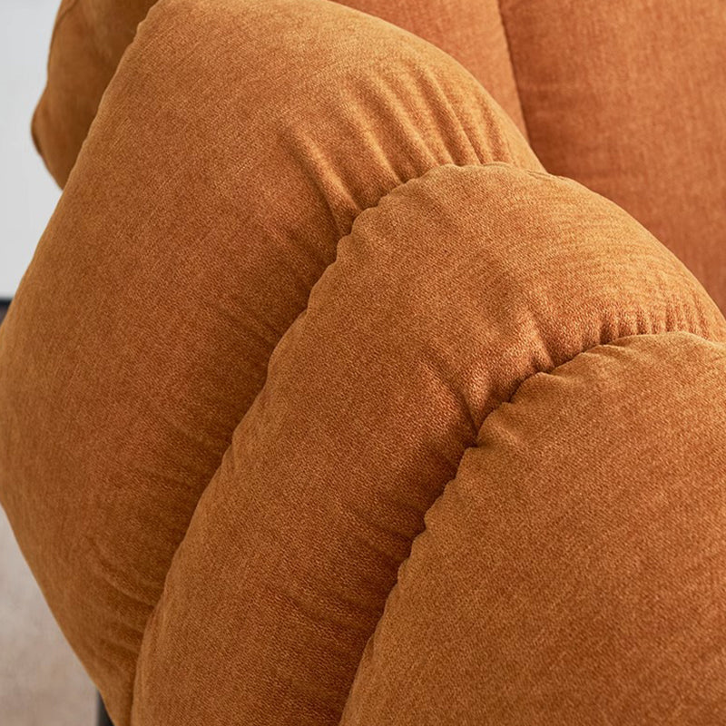 Granchio Russet Fabric Accent chair-Orange & Blue