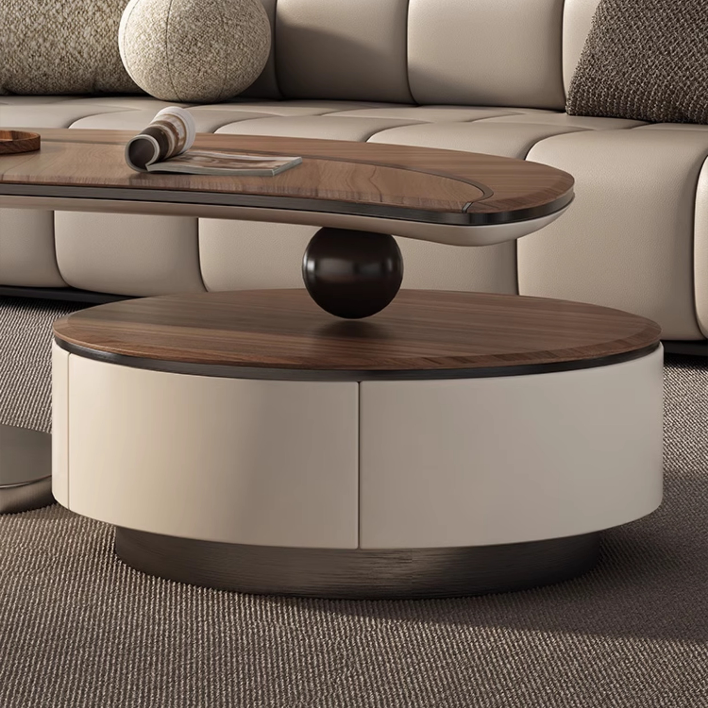 Leaf Curved Coffee Table Set