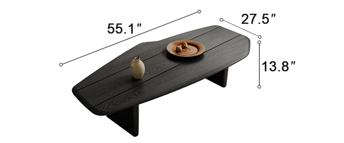Darkwood Sculpt Coffee Table