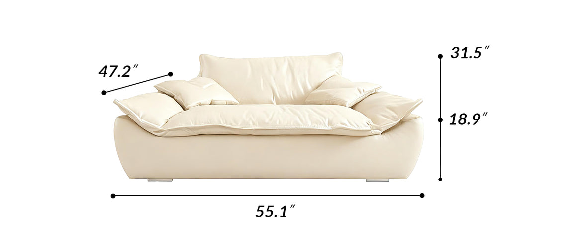 Raisa Vintage Leather Sailboat Sofa