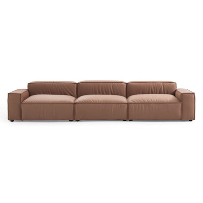 Luxury Minimalist Brown Fabric Sofa-hidden
