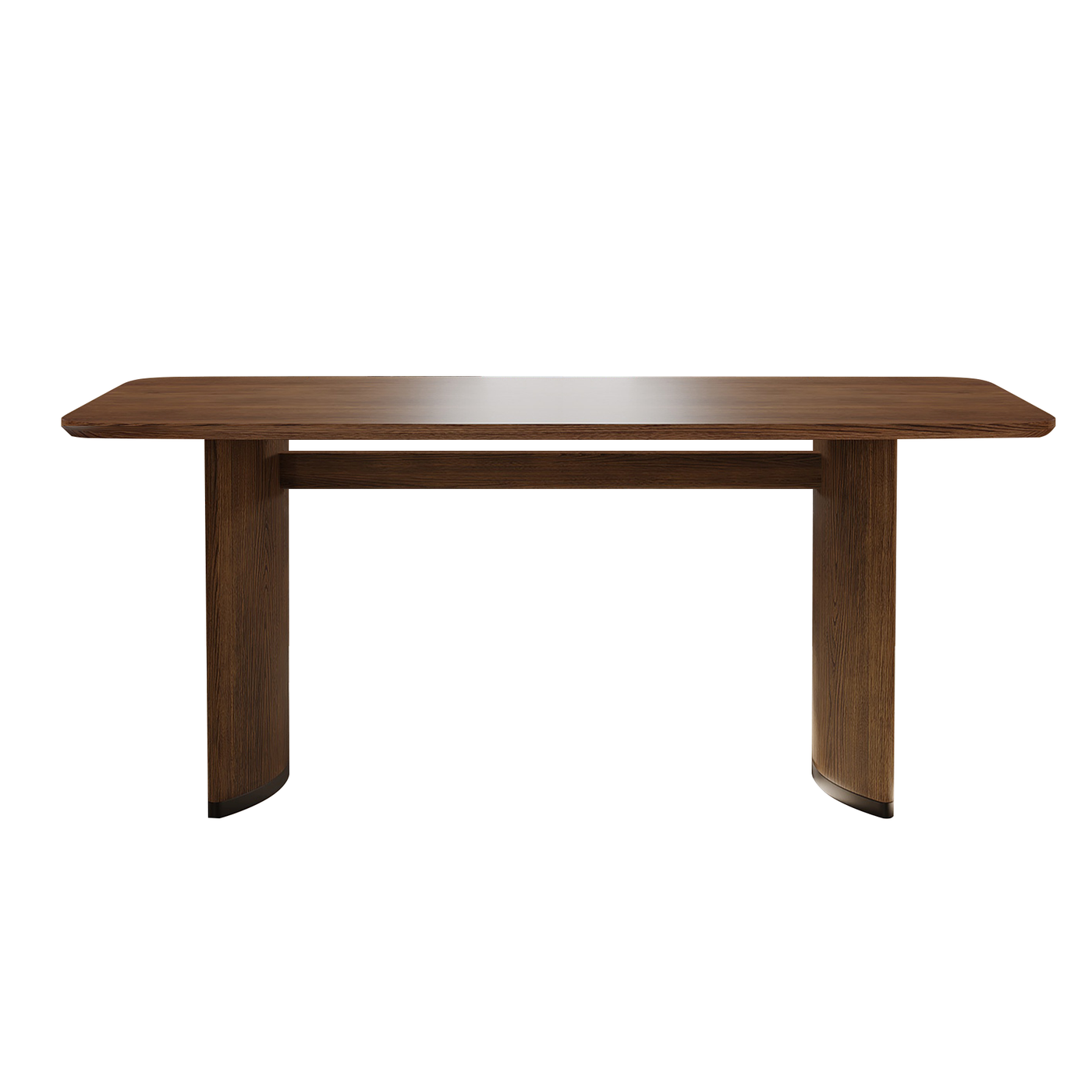 Nori Curved Leg Walnut Dining Table
