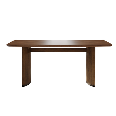 Nori Curved Leg Walnut Dining Table