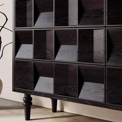Kenzo Geometric Wood Sideboard