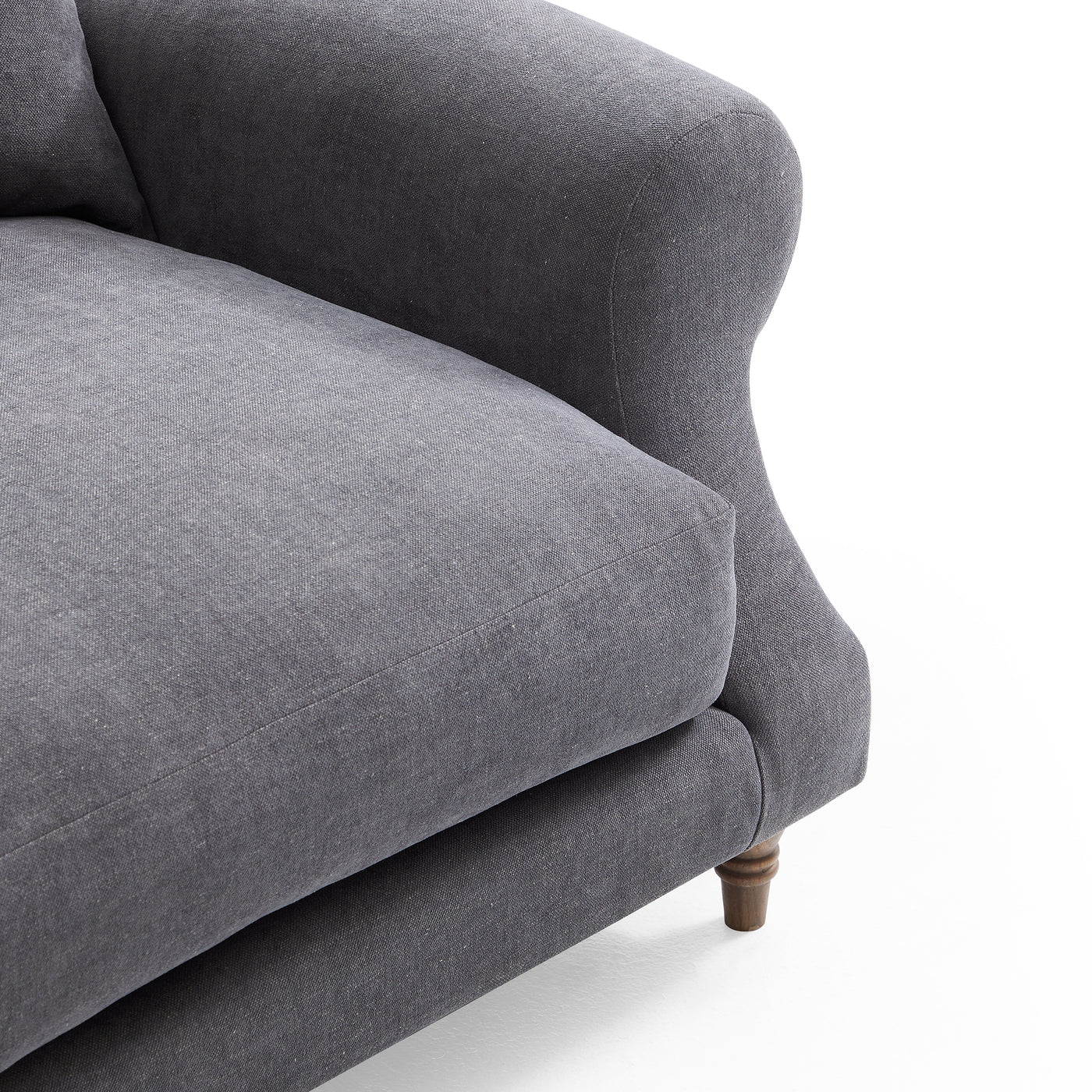 Isabelle Vintage Gray Fabric Sofa-Gray