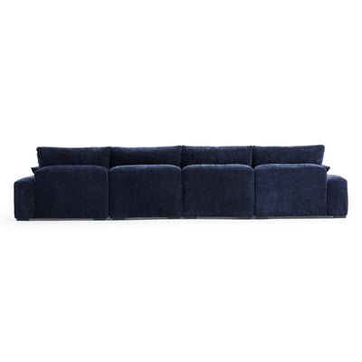 The Empress Green U Shaped Sectional-Navy Blue-161.4"